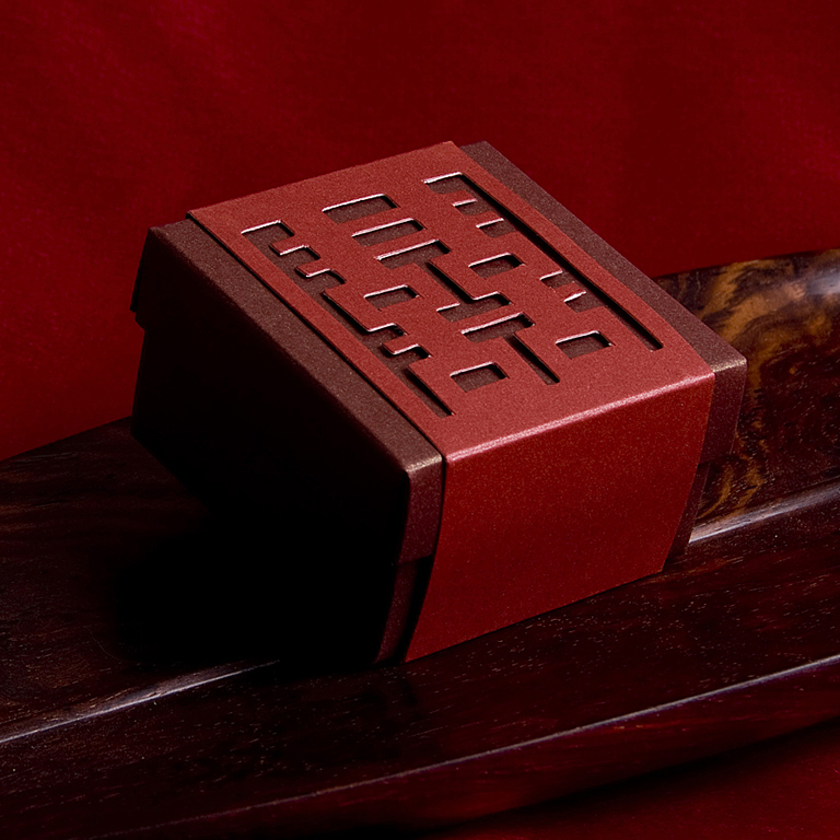 圆缘喜事 喜糖盒子创意 珠光纸方盒欧式结婚婚礼糖果盒子 中式