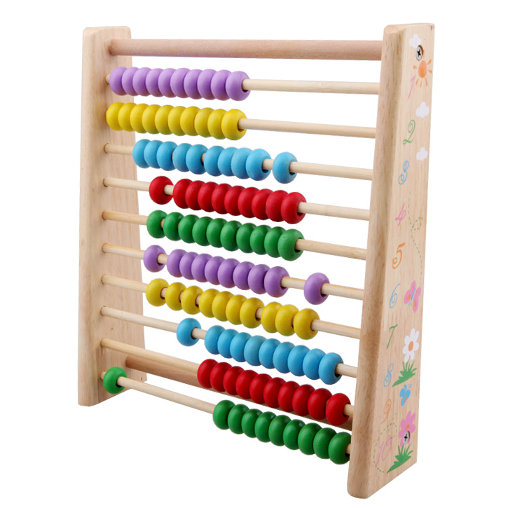 特价儿童算盘木制计算架珠算数学算术教具宝宝早教益智玩具1-3岁