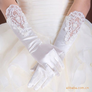 韩式新娘手套 新娘婚纱手套有指手套 蕾丝弹力手套婚纱饰品批发折扣优惠信息