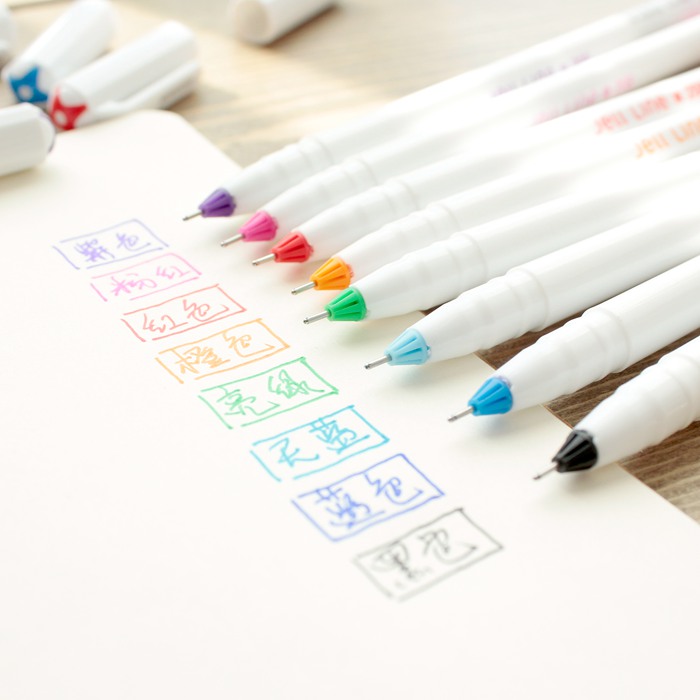 特价韩国文具新款可爱慕那美糖果彩色中性笔针管式水性彩色笔水笔