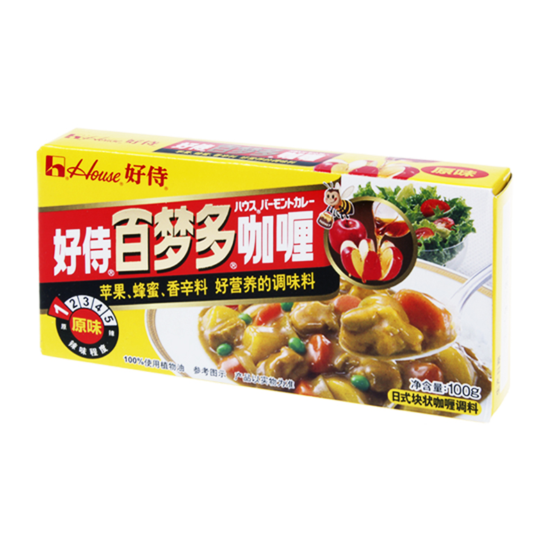 10盒包邮 好侍百梦多咖喱 日式咖喱块 原味 100克/盒 1号