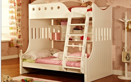 松木儿童家具双层床母子床上下铺儿童床实木上下高低床