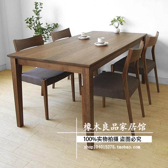 促销日式实木家具餐桌子白橡木餐桌宜家小户型现代简约餐台定做