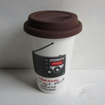 eco cup 怀旧电器 带盖 防烫马克杯/陶瓷杯/咖啡杯