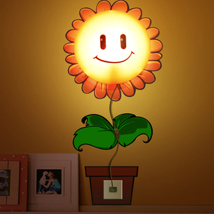 花颜创意3D墙纸壁灯小夜灯卡通儿童房壁灯卧室床头灯灯具新年礼物折扣优惠信息