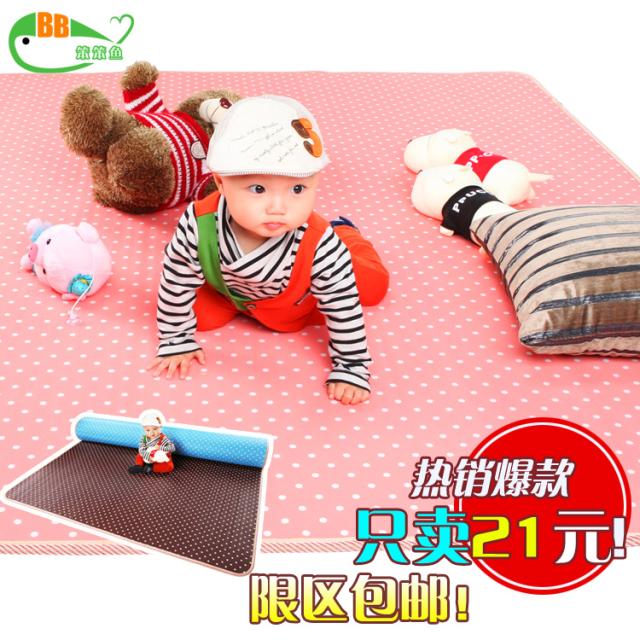 整体式薄款孩子爬行垫游戏毯泡沫地垫野餐防水地铺瑜珈垫特价包邮