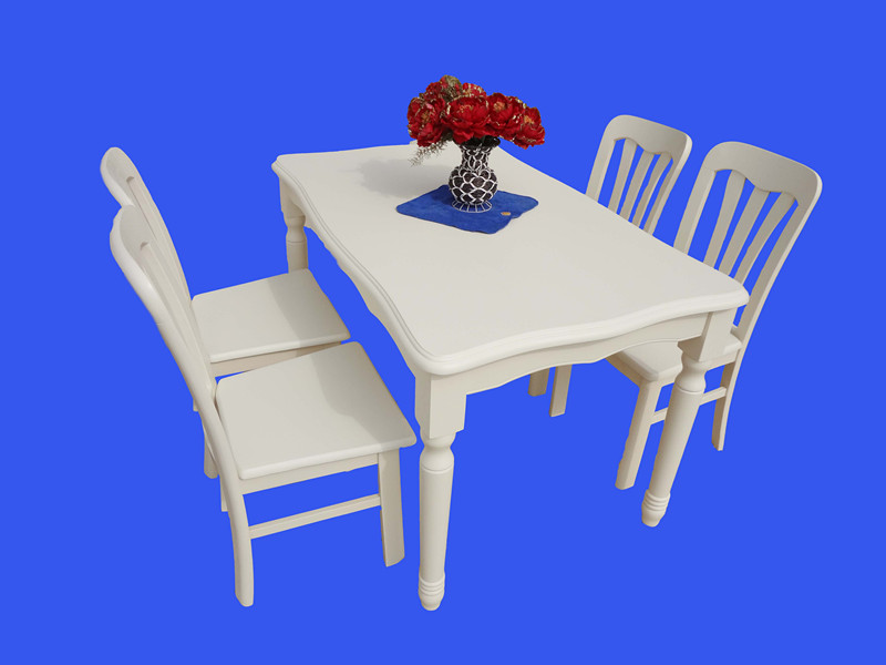 特价包邮桌子椅子中式美式韩式欧式田园象牙白实木餐桌椅组合HX折扣优惠信息
