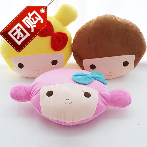 包邮 特价可爱抱枕 毛绒玩具 韩国女孩娃娃抱枕车枕头 一对