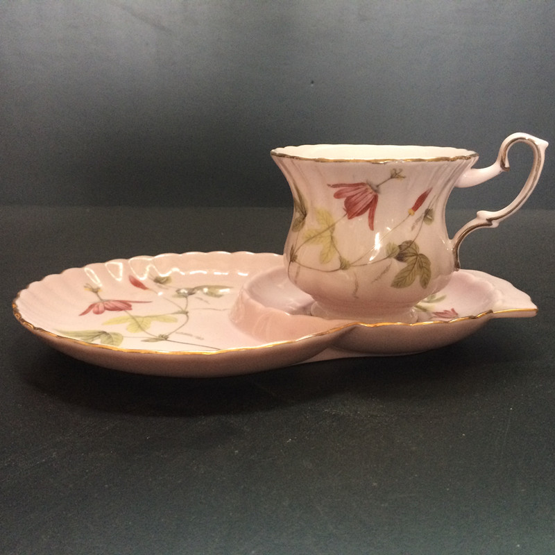 包邮欧式美式风格咖啡杯 粉红色 洛可可风 高档咖啡杯 陶瓷花茶杯