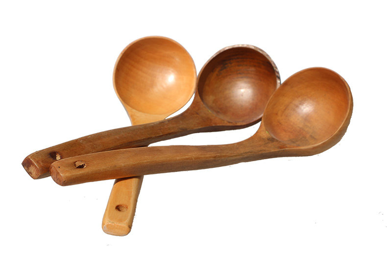 鸿木屋 勺子荷木制家用 汤勺 高档木餐具 木粥勺 火锅勺 3个包邮