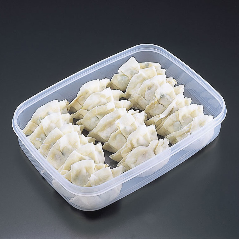 日本进口保鲜盒 冰箱收纳盒 塑料密封盒 不沾饺子盒 可叠加食品盒