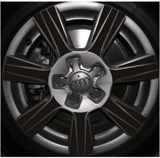 奥迪A4L轮毂贴 A4L 专用轮毂碳纤维贴纸改装轮毂贴 J款 包运费
