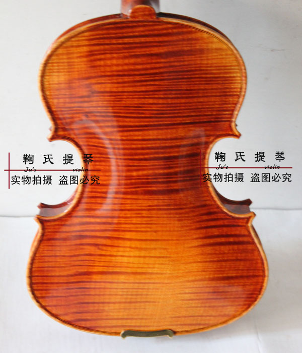 鞠氏制作室6月26号刚刚出炉高档水平纹独板小提琴/高级演奏琴