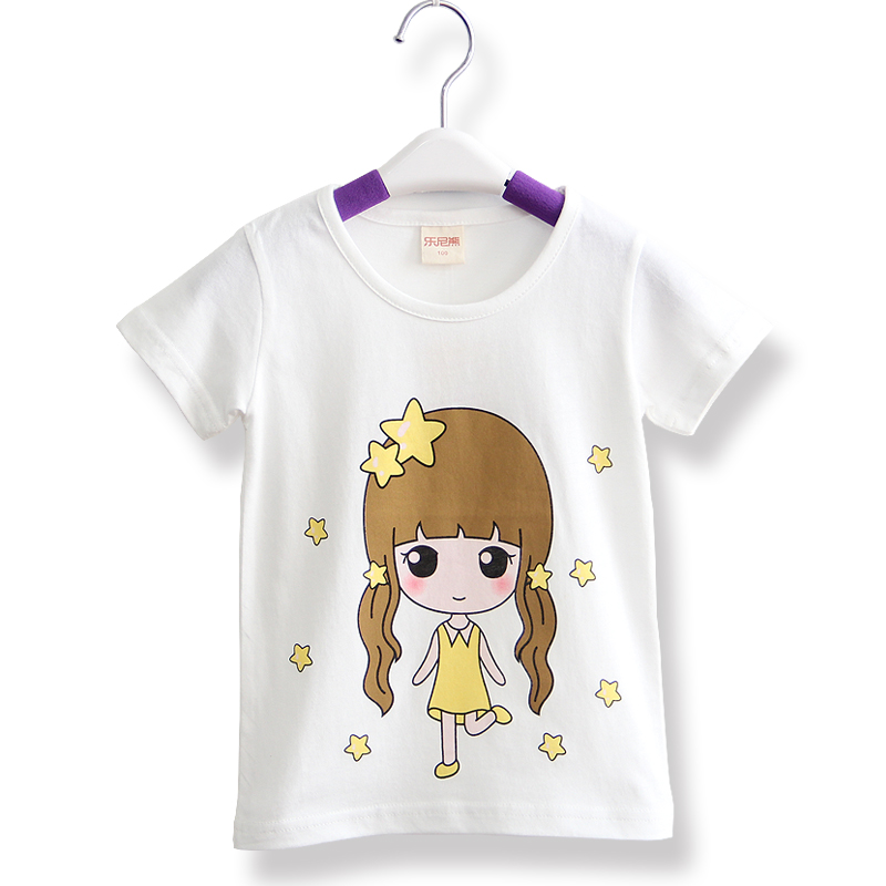 2016夏季新款韩版卡通短袖t恤 儿童女童纯棉打底衫  百搭