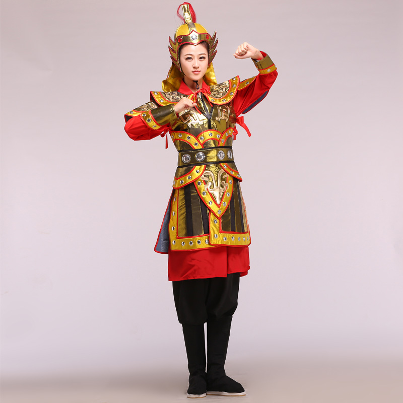表演服 将军服 花木兰盔甲 古典舞蹈服装 大型古装表演 舞台演出