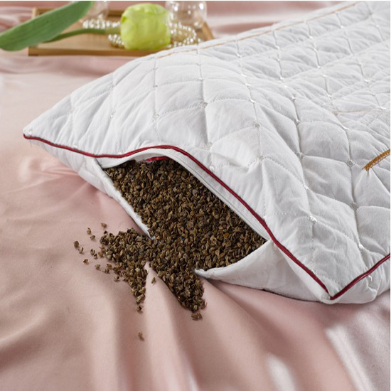 新款特价罗薇白色新品床上用品100%纯荞麦枕芯按摩保健枕清凉夏日