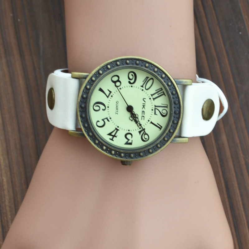 【夜抢购】手表复古手表女韩国简约时尚个性学生小清新石英腕表折扣优惠信息