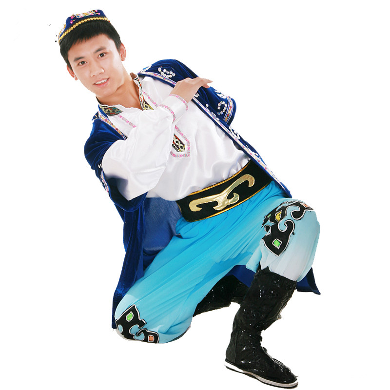 2016夏季新款男装服装少数民族演出服装舞蹈新疆维吾尔族表演男装折扣优惠信息