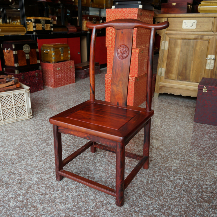 仿明清古典红木家具 老挝大红酸枝木雕花 靠背坐椅 红木椅子 凳子
