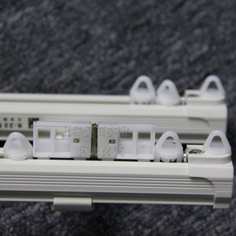 日本三进窗帘轨道R22直轨超承重顺滑铝合金窗帘杆双滑轨侧顶装