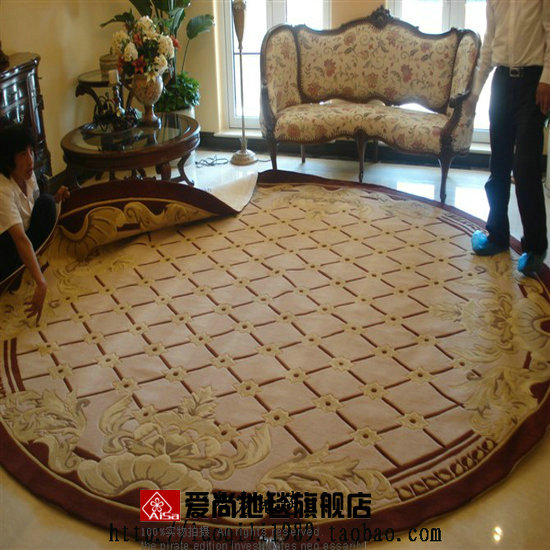 圆形地毯 客厅地毯/ 欧式地毯/羊毛地毯/ 工程满铺地毯 可定制