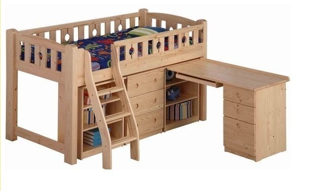 实木儿童家具儿童组合床高低子母床儿童套床书桌多功能组合床衣柜