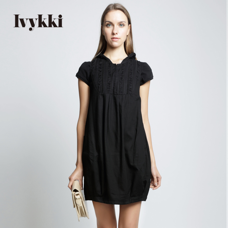 IVYKKI艾维2015新款夏两件套连衣裙短袖夏季套装裙子气质女中裙