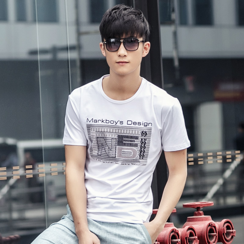 2015夏季新款男士短袖T恤韩版修身休闲体恤帝汶蜥短袖体恤8337