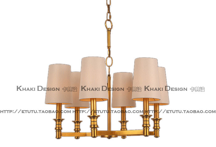 卡其设·CASA北欧风格简约仿古铜吊灯CA009206DV美式灯具质感吊灯