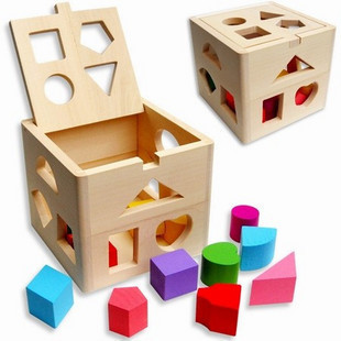 特价 宝宝智力玩具早教十三孔智力盒配对形状认知 益智1-3岁玩具