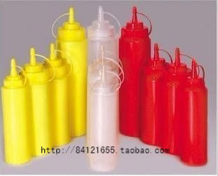 带盖调料瓶 酱汁瓶 挤酱瓶 塑胶*小号 白色*红色*黄色3种颜色可选折扣优惠信息