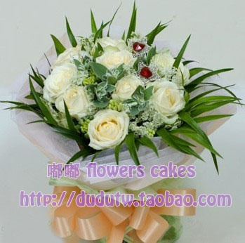 台北七夕情人節鮮花速遞|鮮花店|送花|送同事鮮花預訂|11朵白玫瑰