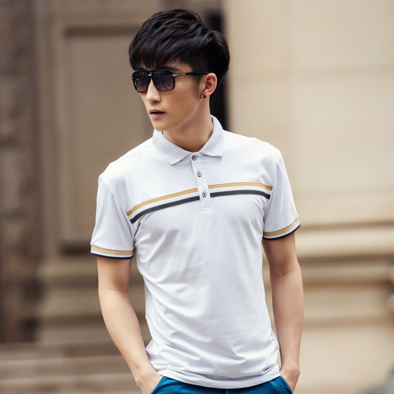 2015夏季新款男士短袖T恤韩版修身体恤帝汶蜥短袖体恤POLP衫8417
