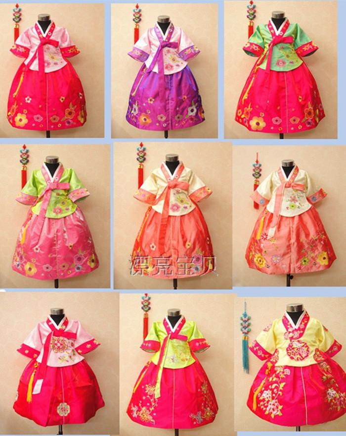 儿童韩服礼服女童演出服公主裙朝鲜服装儿童春秋唐装女童套装