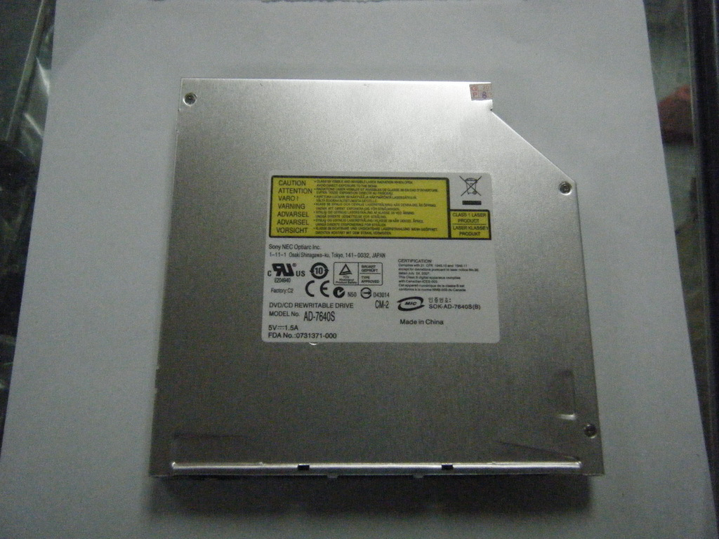 Tendraw腾卓H125机箱配套之Sony NEC AD-7640S吸入式DVD刻录光驱