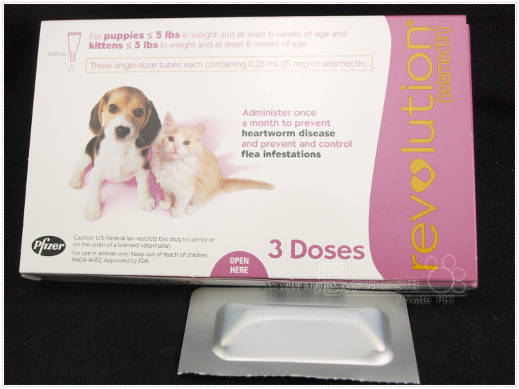 大宠爱小型犬猫体内体外全能驱虫液，安全，单支装(2.25KG以下用)