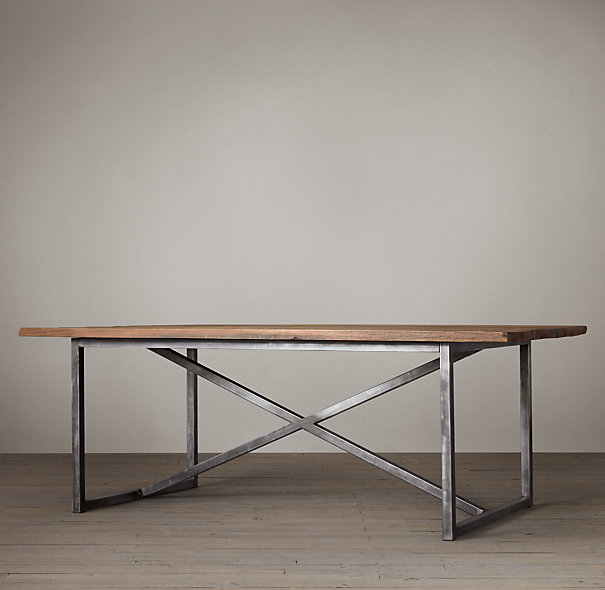 美式乡村铁艺休闲桌 复古做旧茶几边桌 创意简约方形实木桌子