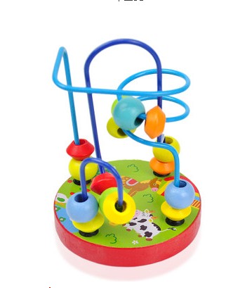 幼儿园礼物儿童益智玩具4款圆盘小串珠珠算智力绕珠 花园宝宝玩具