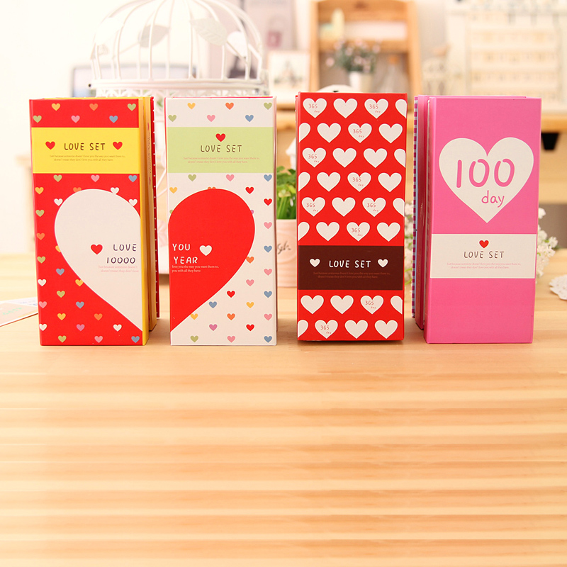 韩国创意四层爱心纸文具盒 男女小学生奖品 大容量铅笔盒包邮折扣优惠信息
