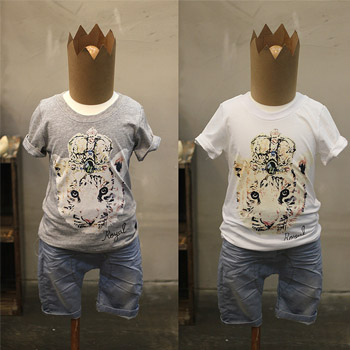 15夏季特价促销韩版男女童精品童装儿童卡通纯棉百搭短袖T恤