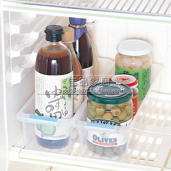 日本进口 冷藏室收纳盘塑料冰箱收纳盒子收纳筐储物盒厨房保鲜盒