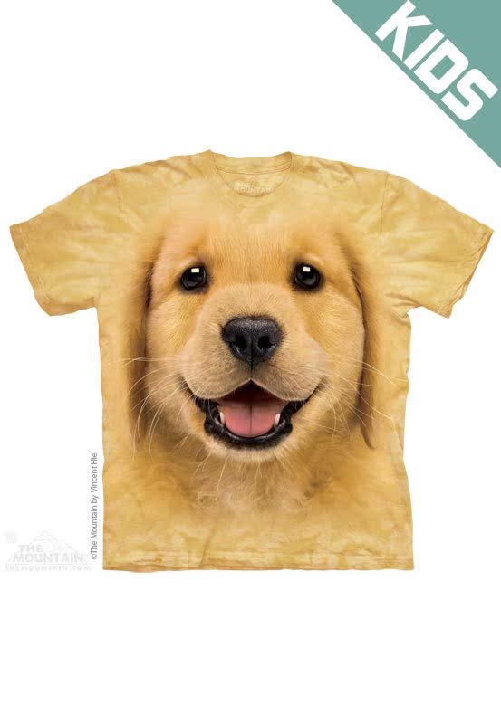 美国代购THE MOUNTAIN女装/童3D系列2015新款黄金猎犬短袖T恤