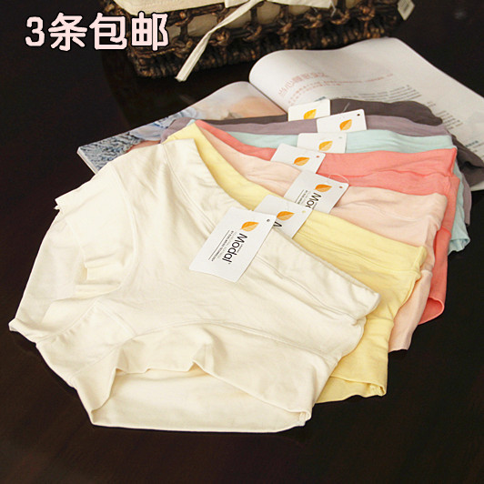 特价3条包邮舒适日本韩国莫代尔全棉女士款大码无痕低腰内裤折扣优惠信息