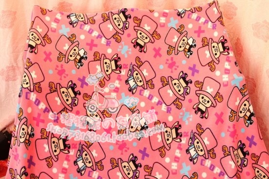 可爱卡通乔巴枕套 空调毯子 珊瑚绒毯 盖毯 婴儿毯 毛毯 可作床单
