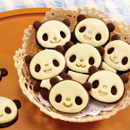 arnest熊猫曲奇饼干模具套装 卡通巧克力烘焙工具 糕点DIY模具