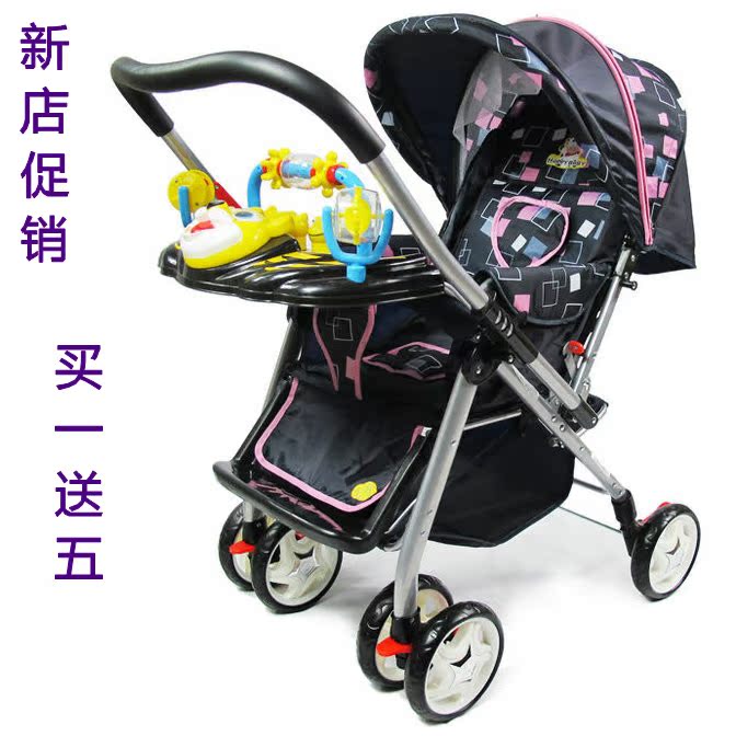 三乐406/409婴儿手推车双向超大童车伞车轻便可折叠可平躺