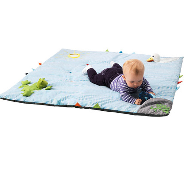 宜家代购雷卡儿童游戏垫宝宝爬行垫子宝宝玩耍毯子婴儿爬爬地垫蓝