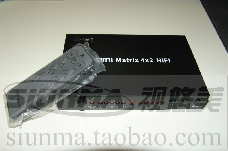 ask-402Hifi 4进2出 HDMI矩阵 全高清 HDMI共享器切换器支持3d