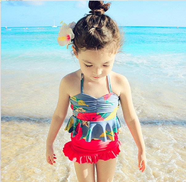 女童泳衣中大童游泳衣分体裙式韩国儿童泳装可爱公主女宝宝比基尼