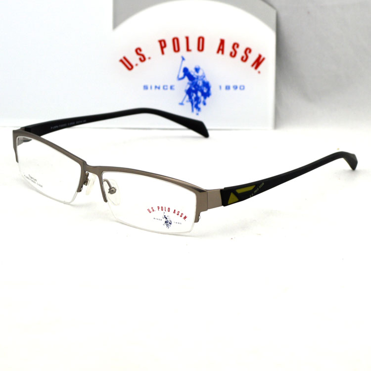 专柜正品 US.POLO 7100253 美国马球协会眼镜架 男半框纯钛镜架